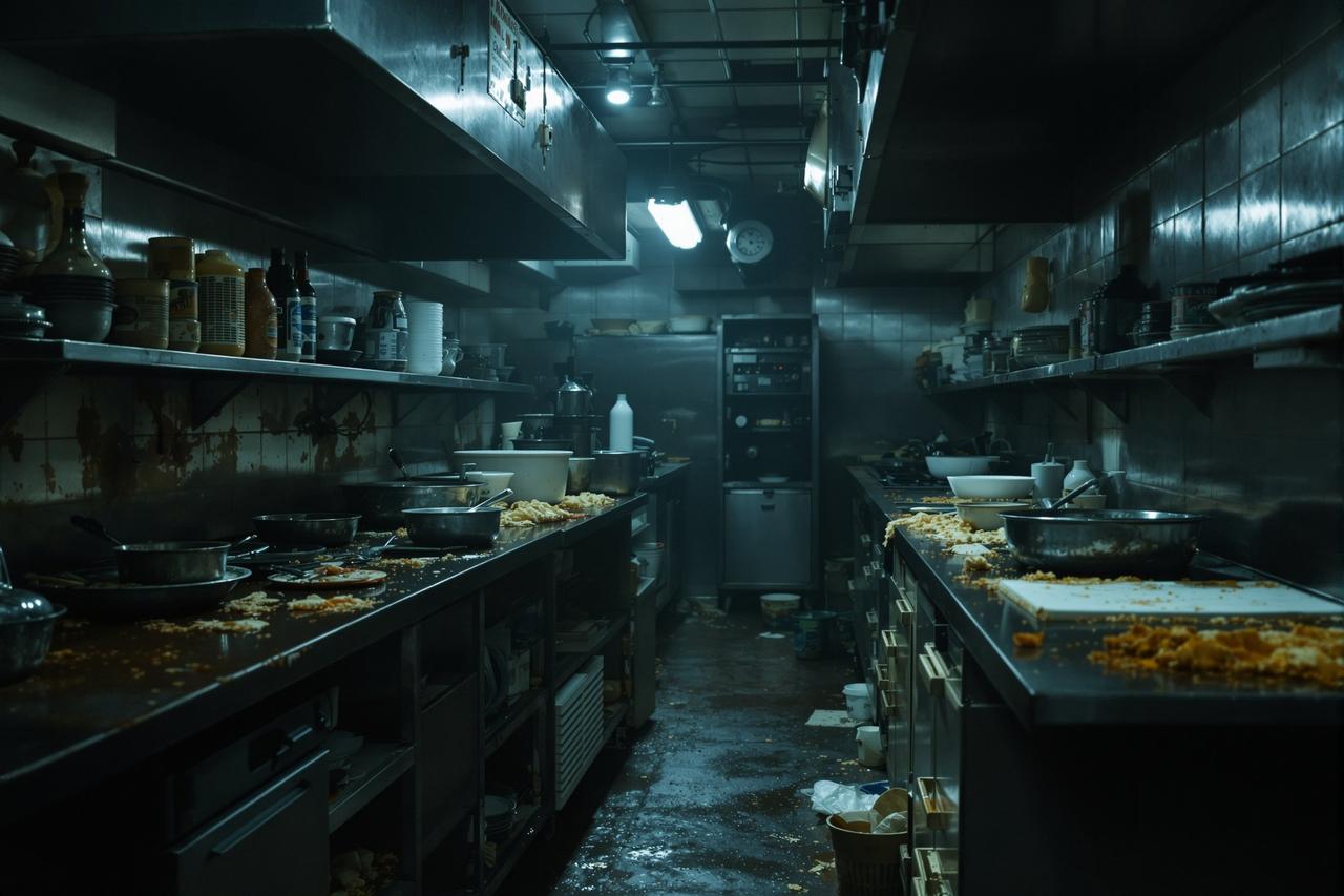 黑料猛料热搜 - 某网红打卡地被曝食品安全问题，后厨蟑螂乱爬画面触目惊心